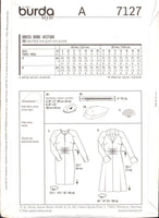 Burda 7127 Retro 50s Look Dress with Slim or Flared Skirt, Uncut, Factory Folded Sewing Pattern Multi Plus Size 8-20