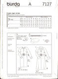 Burda 7127 Retro 50s Look Dress with Slim or Flared Skirt, Uncut, Factory Folded Sewing Pattern Multi Plus Size 8-20