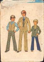 Simplicity 7733 Boys' Lined Jacket, Vest and Pants, Uncut, Factory Folded Sewing Pattern Size 8