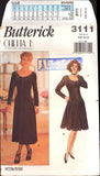 Butterick 3111 Chetta B Drop Waist Evening Dress in Two Lengths, Uncut, Factory Folded Sewing Pattern Size 6-12