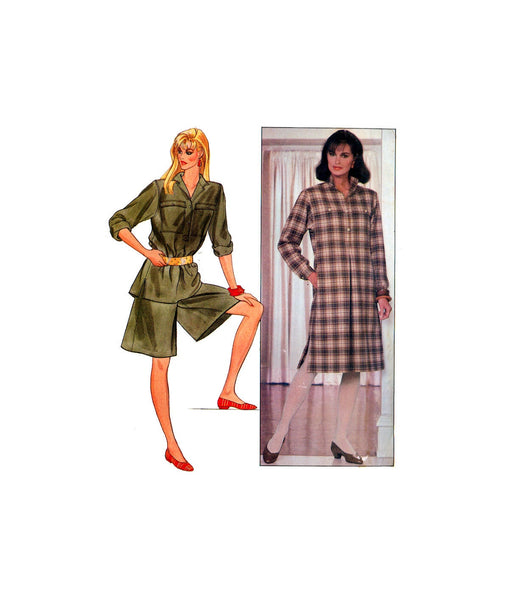 Butterick 4597 Shirt Dress, Tunic Top and Culottes, Uncut, Factory Folded Sewing Pattern Size 14-18
