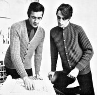 Patons 897 - 60s Knitting Patterns for Men's Jumpers/Sweaters, Cardigan, Shirt Instant Download PDF 20 pages