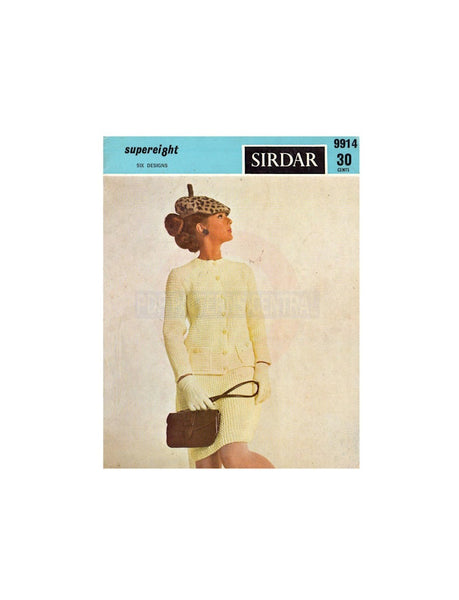 Sirdar 9914 Six 60s Knitting Patterns for Women Instant Download PDF 16 pages