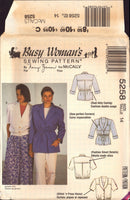 McCall's 5258 Nancy Zieman Shawl Collar Jacket in Two Lengths with Drawstring or Elasticized Waistline, U/C, F/Folded Sewing Pattern Size 14