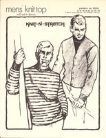 Knit-n-stretch 300A Sewing Pattern Men's Knit Top Size 12-26 Uncut Factory Folded