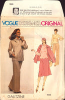 Vogue Designer Original 1628 Galitzine Jacket, Blouse, Skirt and Pants, Partially Cut, Complete, Sewing Pattern Size 10