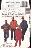 McCall's 7409 Sewing Pattern, Women's and Men's Jacket, Top, Pants and Headband, Size Medium (34-36) or Large (38-40), Factory Folded, Uncut