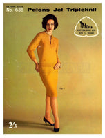 Patons 638 - 60s Knitting Patterns for Cardigans, Suit, Sweaters/Jumpers, Coat for Women Instant Download PDF 24 pages