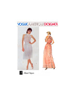 Vogue American Designer 2515 Albert Nipon Back Buttoned, Blouson Dress in Two Lengths, Cut and Complete, Sewing Pattern Size 14