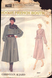 Vogue French Boutique 2047 Christian Aujard Part Cut or Cut, Complete, Sewing Pattern Size 10