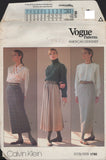 Vogue American Designer 1790 Calvin Klein Straight or Flared Long Skirt, Uncut, Factory Folded, Sewing Pattern Size 10