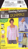 Simplicity 5553 Pullover Tops with Trim Variations, Uncut, Factory Folded, Sewing Pattern Multi Size 6-12