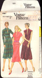 Vogue 7561 Pullover Dress or Top with Long or Cap Sleeves and Slightly Flared Skirt, Uncut, Factory Folded Sewing Pattern Size 14