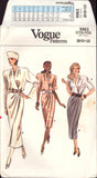 Vogue 9963 Long or Short Sleeve Wrap Top and Skirt in Two Lengths, Uncut, Factory Folded Sewing Pattern Size 8-12