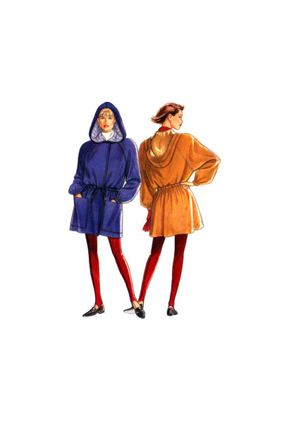 New Look 6579 Oversized, Hooded Coat with Raglan Sleeves and Drawstring Waist, Uncut, Factory Folded Sewing Pattern Multi Size 8-18
