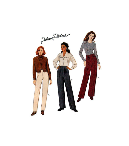 McCall's 8356 Palmer Pletsch Lined or Unlined Two Hour Pants with Full or Slim Legs, Uncut, Factory Folded Sewing Pattern Size 10