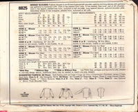 McCall's 8825 Pullover Blouses with Buttoned or Pleated Left Shoulder and Two Sleeve Lengths, Uncut, Factory Folded Sewing Pattern Size 12