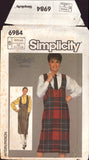 Simplicity 6984 Loose Fitting Jumper with U-Neckline, Deep Armholes and Shirt, Uncut, Factory Folded Sewing Pattern Size 12-16