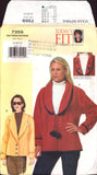 Vogue 7359 Sandra Betzina Today's Fit Loose Fitting, Raglan Sleeve Jacket in Two Lengths, Uncut, F/Folded, Sewing Pattern Plus Size 46-55