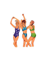 Kwik Sew 1606 One or Two Piece Swimsuit with Racing Back and Scoop Neckline, Uncut, Factory Folded Sewing Pattern Multi Size 4-10