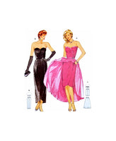 Burda 7137 Evening Wear: Sweetheart Neckline, Strapless Dress with Overskirt, Uncut, Factory Folded, Sewing Pattern Multi Size 34-42