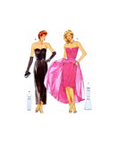 Burda 7137 Evening Wear: Sweetheart Neckline, Strapless Dress with Overskirt, Uncut, Factory Folded, Sewing Pattern Multi Size 34-42