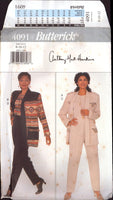 Butterick 4091 Women's Jacket, Top, Pants, Sewing Pattern Size 8-10-12, Uncut, Factory Folded