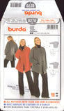 Burda 8270 Shaped Hemline Jacket with Seam Detail, Uncut, Factory Folded, Sewing Pattern Multi Plus Size 16-34