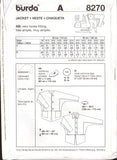 Burda 8270 Shaped Hemline Jacket with Seam Detail, Uncut, Factory Folded, Sewing Pattern Multi Plus Size 16-34