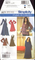 Simplicity 3671 Khaliah Ali Collection Dress in Two Lengths, Jumper or Tunic, Uncut, Factory Folded, Sewing Pattern Plus Size 18-24