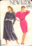New Look 6483 Long Dolman Sleeve Dress with Straight or Flared Skirt, Uncut, Factory Folded Sewing Pattern Multi Plus Size 8-20
