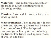 Vintage Granny Squares Bedspread and Cushion, PDF, Instant Download PDF 3 +4 pages