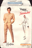 Vogue Individualist 2027 Claude Montana Loose Fitting Top, Tapered, Cuffed Pants and Straight Skirt, Cut, Complete, Sewing Pattern Size 8