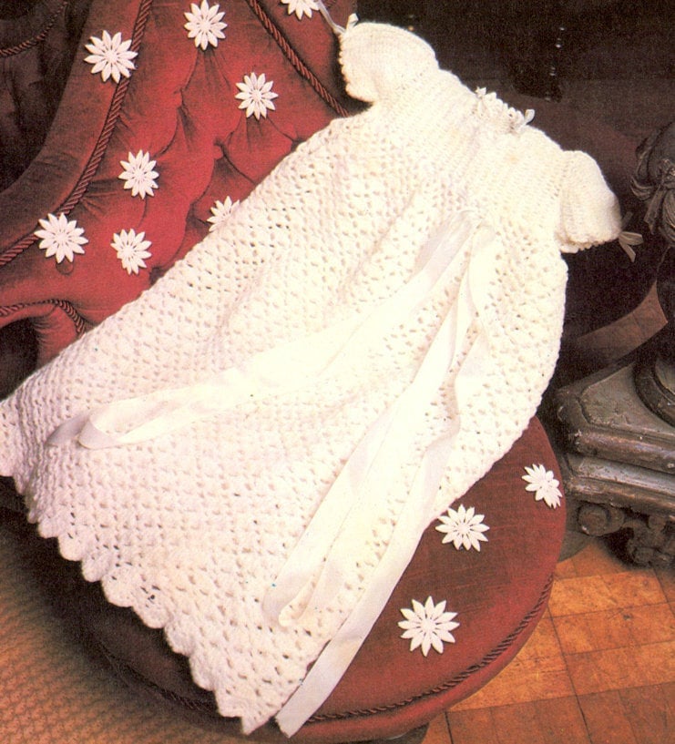 Crochet Christening Gown Pattern Instant Download PDF 3 pages – Patterns  Central