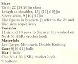 Child's Crochet Coat and Hat Pattern Instant Download PDF 3 pages