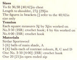 Man's Crochet Waistcoat Pattern Instant Download PDF 2 pages
