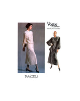 Vogue American Designer 1952 Tamotsu Pullover Dress or Top with Long Puff Sleeves and Flared Skirt, U/C, F/Folded, Sewing Pattern Size 16