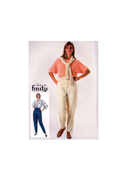 Simplicity 7267 Ricki for Finity Ankle Length Tapered Pants with Front Pleat Variation, U/C, Factory Folded, Sewing Pattern Plus Size 16-20