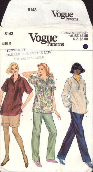 Vogue 8143 Sewing Pattern Maternity, Top Pants, Size 10, CUT, COMPLETE