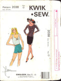 Kwik Sew 2038 Sewing Pattern Tops Skirt Shorts Size XS-L Uncut Factory Folded