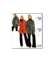Burda 8270 Shaped Hemline Jacket with Seam Detail, Uncut, Factory Folded, Sewing Pattern Multi Plus Size 16-34