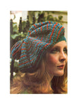 Vintage 70s Floppy Beret Knitting Pattern Instant Download PDF 2 + 4 pages