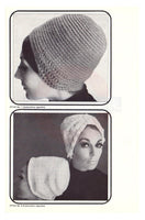 Patons 838 Hats and Caps for Ladies - Vintage 60s Hat and Cap Patterns Instant Download PDF 20 pages