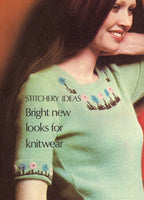 70s Embroidered Motifs for Sweaters or Cardigans Instant Download PDF 4 pages
