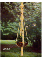 Vintage 70s "Le Doué" Macrame Plant Hanger Pattern Instant Download PDF 2 + 4 pages