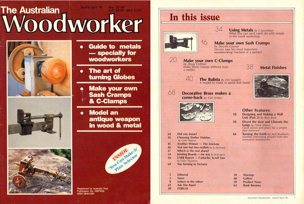 The Australian Woodworker (5 issues) & The Australian Home Woodworker (1 issue)