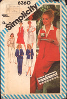 Simplicity 6360 Jacket, Vest, Top, Skirt, Pants, Sewing Pattern, Size 16.5-18.5-20.5, Uncut, Factory Folded