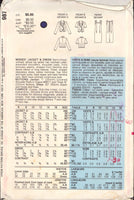 Vogue 9877 Sewing Pattern, Dress and Jacket, Size 14, Cut, Incomplete