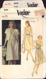 Vogue 8005 Jacket and Slightly FItted and Flared Sundress, Uncut, Factory Folded, Sewing Pattern Size 12