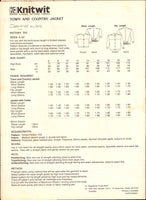 Knitwit 703 Ladies' Long or Short Sleeved, Town and Country Jacket, Uncut, Factory Folded Sewing Pattern Multi Plus Size 6-22